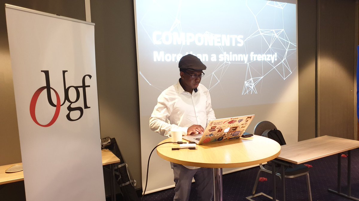 FsdcFi's tweet photo. @expensivestevie presenting at #fsdc2019 about Components – more than a shinny frenzy. #ougf https://t.co/VauEjfS3cp