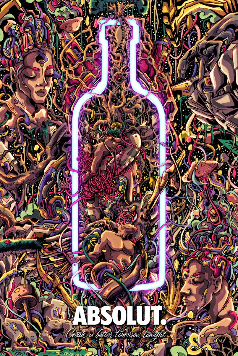 Absolut_ES's tweet photo. No matter where we are from we are all human. - Anda Mncayi- creadora de la creatividad que ha ganado en Sudáfrica se ha inspirado en uno de nuestros beliefs, para representar los diversos modos y formas que tiene el ser humano para expresarse y comunicarse. #AbsolutCompetition https://t.co/Ta49O4eqF1