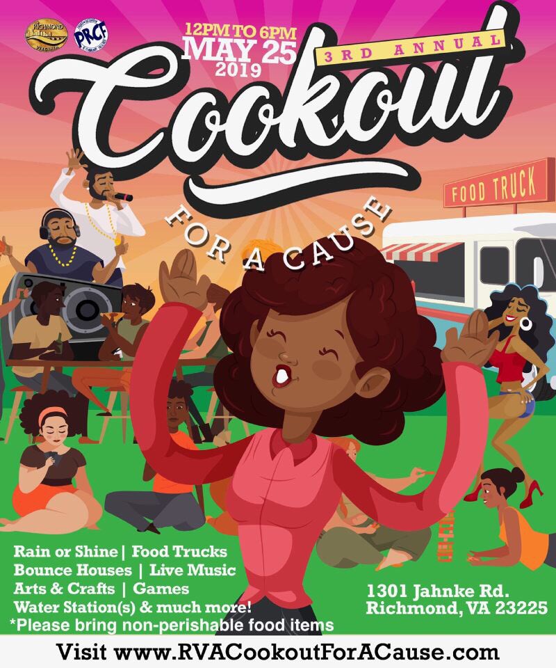 fritzisfree's tweet photo. 🗣🗣🗣 RICHMOND, VIRGINIA 

This is THE MOVE this weekend. Act accordingly. 

@feed_streetsrva #cookoutforacause https://t.co/JZri3e7fxb