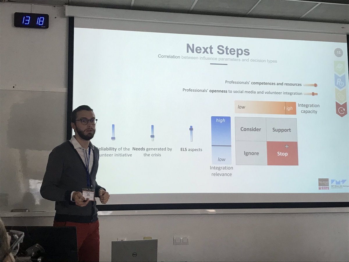 Yet another excellent presentation from <a href="/RobinBatard/">Robin Batard</a> on integrating #volunteers in #CrisisManagement <a href="/iscram2019/">iscram2019</a>. @IMTMinesAlbi <a href="/TelecomPTech/">TelecomPTech</a> <a href="/CarolineRizza1/">Caroline Rizza</a> <a href="/a_montarnal/">Aurélie Montarnal</a>