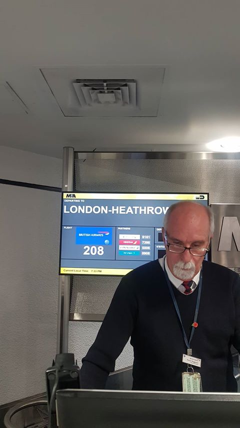 Our 2018 #Scotland holiday winner arrives today from Bolivia for the next 13 days. Here's them checking in at <a href="/iflymia/">Miami Int'l Airport</a> catching the overnight flight to <a href="/HeathrowAirport/">Heathrow Airport</a> with <a href="/British_Airways/">British Airways</a>