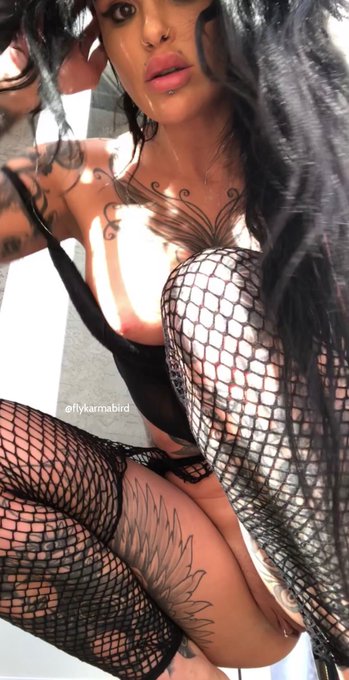 3 pic. Wake up ☕️n hump day😈 
•
•
•
IG —>    karmabirdflys
PREMIUM SNAPCHAT -> link in bio

#fishnets