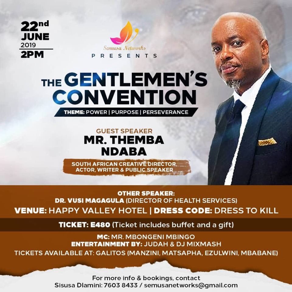 TbkIsFab's tweet photo. An actual #MensConference  #Eswatini don’t get it twisted, no wives being given away here. I believe it will be an information filled day. If the organization you work for might want a slot/partnership, the numbers are on the flyer. #TGC #SemusaNetworks #MenBehaving https://t.co/JWXGv1SHKg