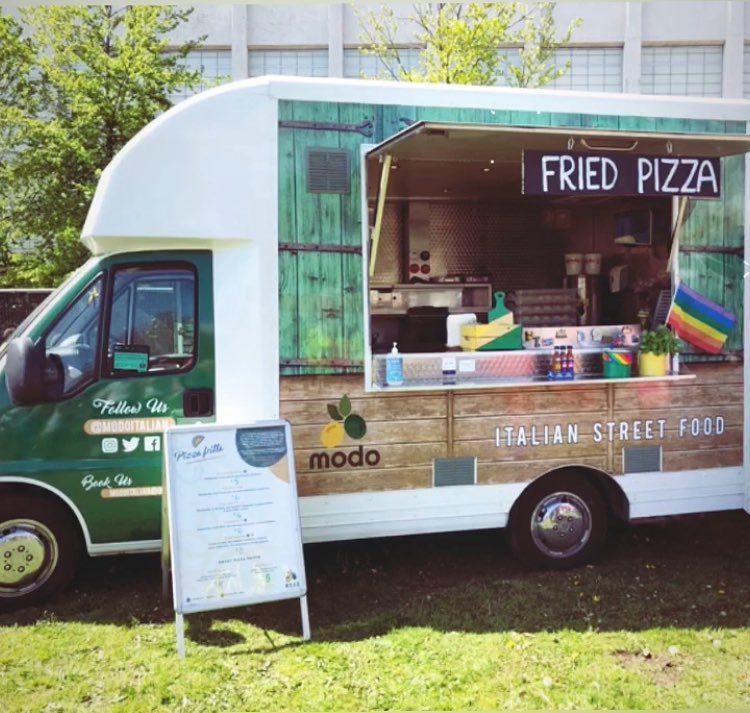 Ever tried fried pizza? Now's your chance as <a href="/modoitalian/">Modo Italian</a> are rolling into the market this Friday! Expect pockets of pizza fritta oozing full of cheese, pepperoni and even nutella! #pizzafritta #italianstreetfood #foodtruck #FinzelsReachmarket #Friday #Lunch #Bristol #Event