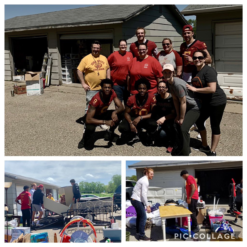 LindseylLong's tweet photo. A pre #CycloneTour19 community service activity in Marshalltown to help @weareYSS organize storage units in preparation for their move. Love the heart of this team! #CyclonesInTheCommunity https://t.co/HiUNCZJkFT