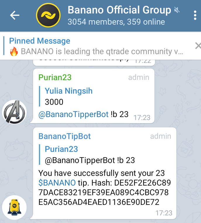 bananocoin's tweet photo. The $BANANO Telegram Group now has 3000+ members! Welcome to all new members! Thanks to @BananoTipBot it's so easy to show everyone how easy-to-use and fast BANANO actually is.
Join the party if you haven't yet! RT and comment, 1k BAN to 10 random winners!
https://t.co/Wx8Il3X0H7 https://t.co/WSJXJMuBha