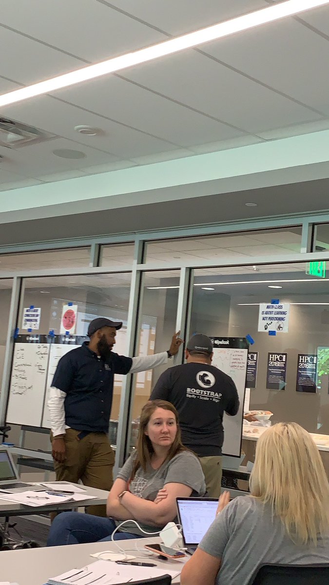 whenyoulearn's tweet image. Our facilitators @edcampOSjr and @mathematic_AL debriefing on a new visual @Wipebook making it happen 🎉#BootstrapCS