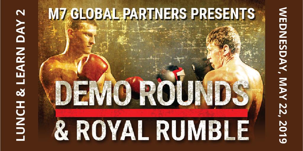 M7_Global's tweet photo. It's a full house for our "Royal Rumble" with #M7GP experts and @IGEL_Technology @Liquidware @LGUS and @PrinterLogic https://t.co/H74UvtyrMy