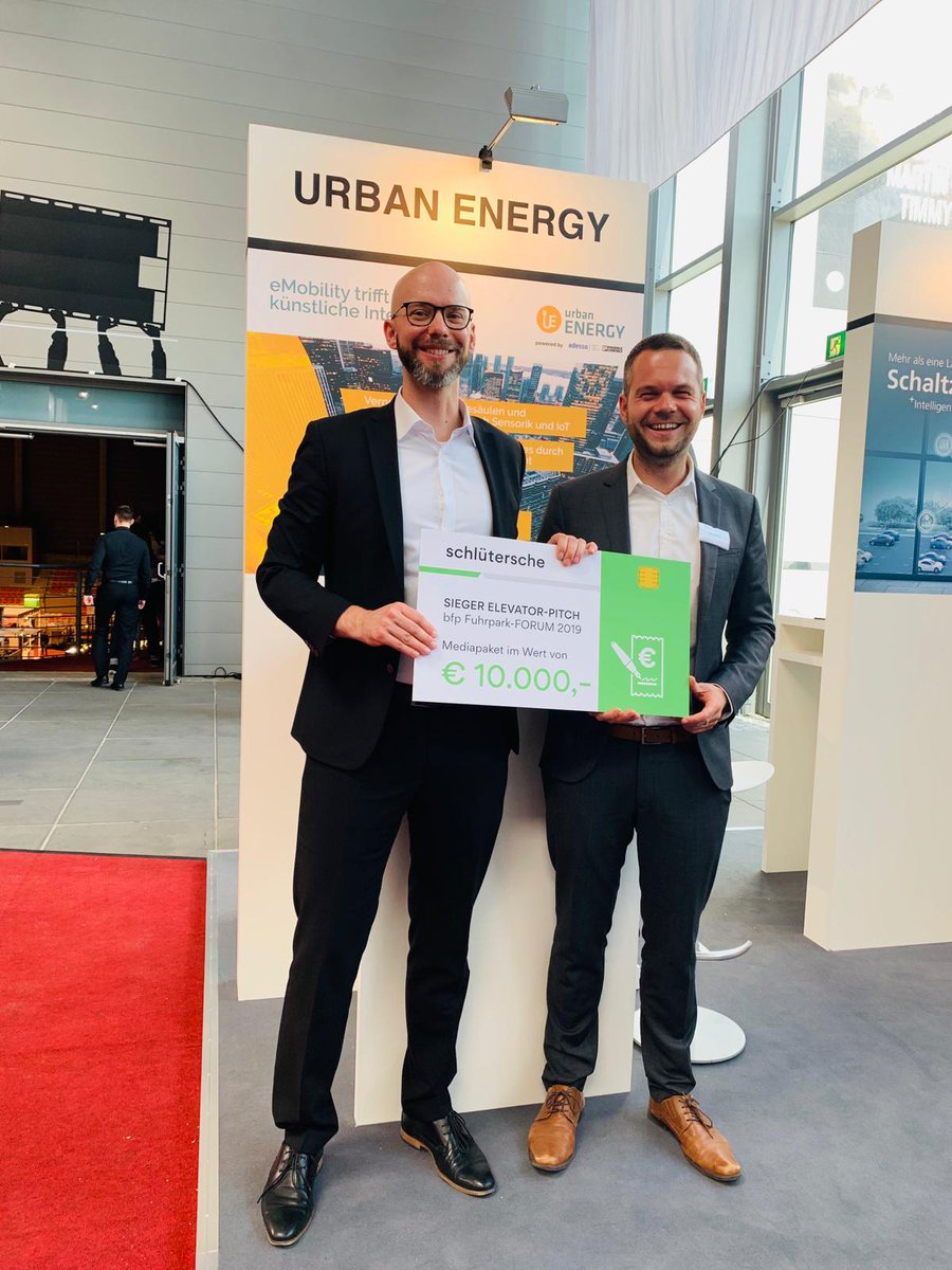 ue_Berlin's tweet photo. Wow. Der erste Platz im Startup-Pitch des @bfp_fuhrpark Forums 2019. Danke an Jury und Publikum für eure Stimmen. Wir sehen uns dann im nächsten Jahr! Dank für die gute Orga an @schluetersche #fuhrparkforum #fuhrpark #mobilität #mobility https://t.co/hRtjwtRrIc