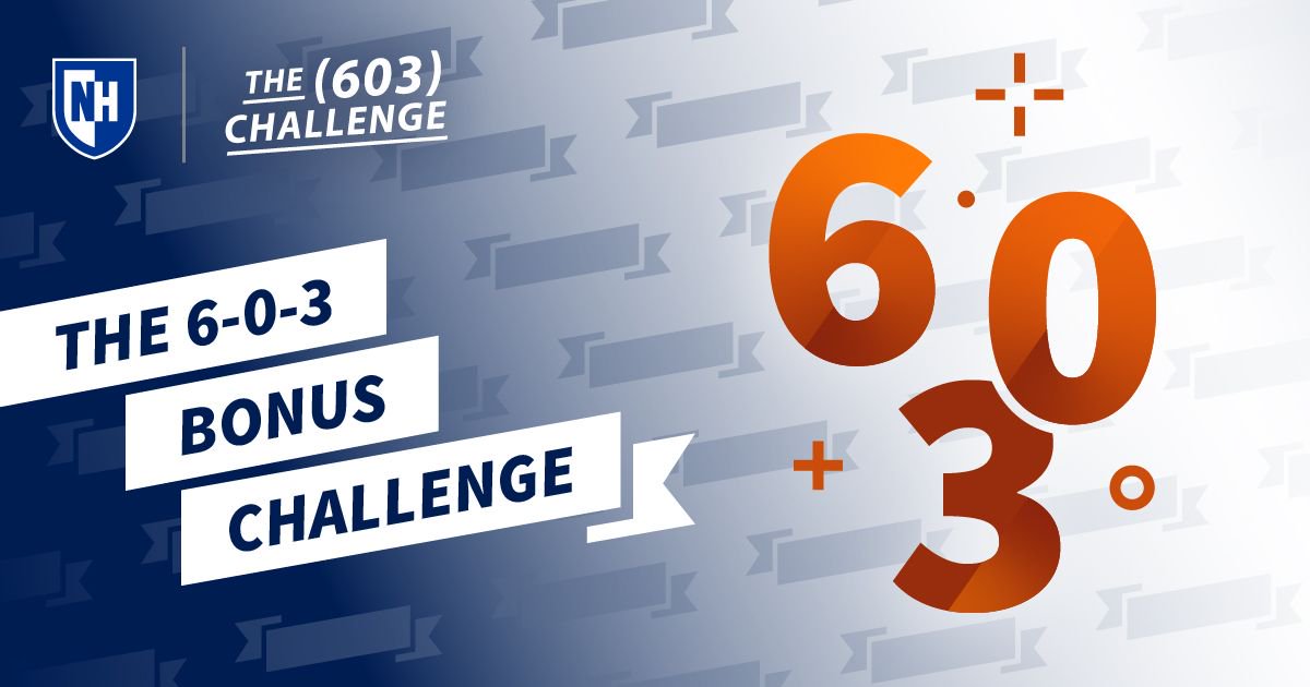 Today is the 6-0-3 Bonus Challenge! Be one of the first 200 new donors to this year's challenge who make a gift in amounts containing a 6, 0, and 3 receive a $50 bonus to your gift designation(s) buff.ly/2EcDUFj #RCC #603Challenge #UNH