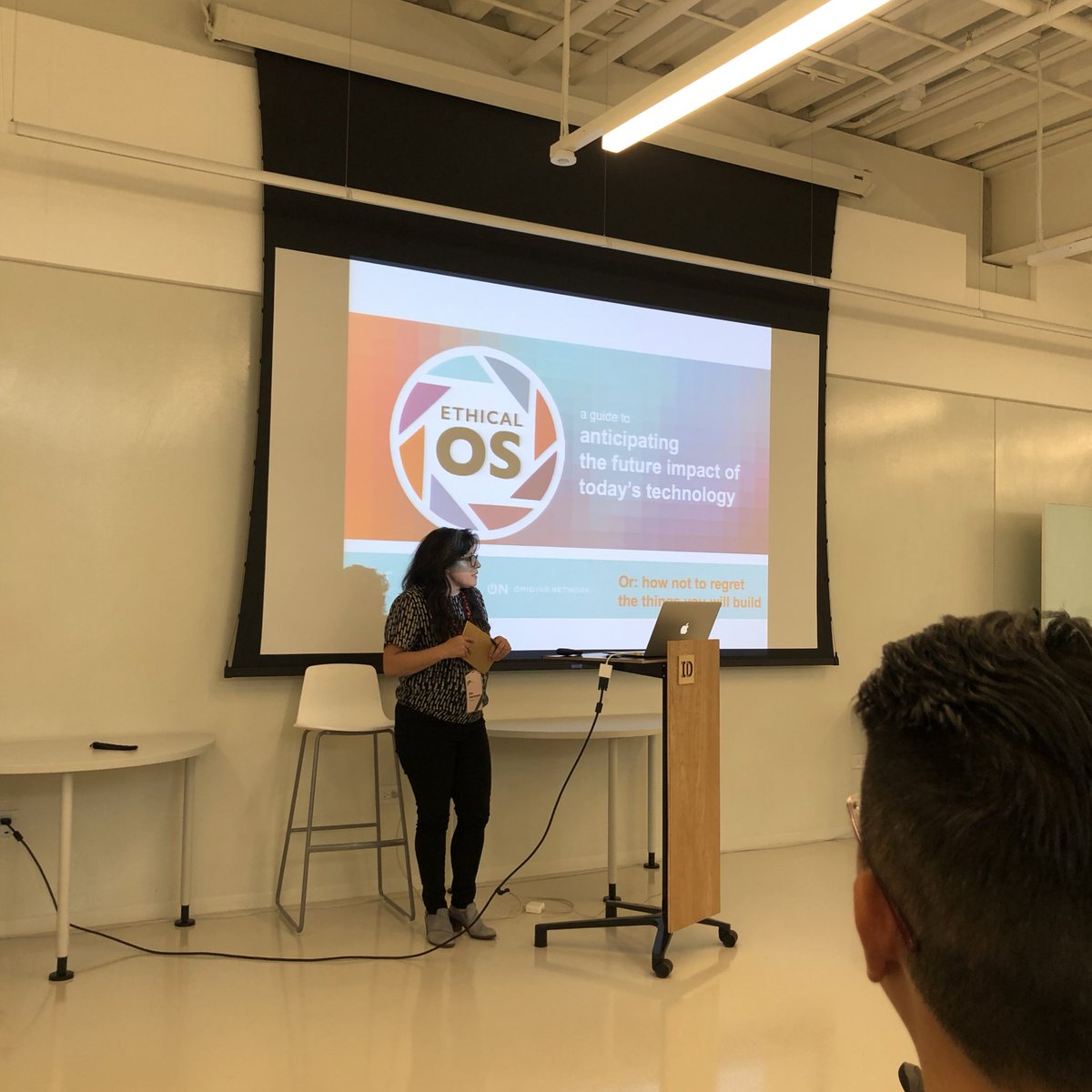 j_camachor's tweet image. The #EthicalOS framework by @avantgame @iftf being discussed at #DesignIntersections in @IITDesign