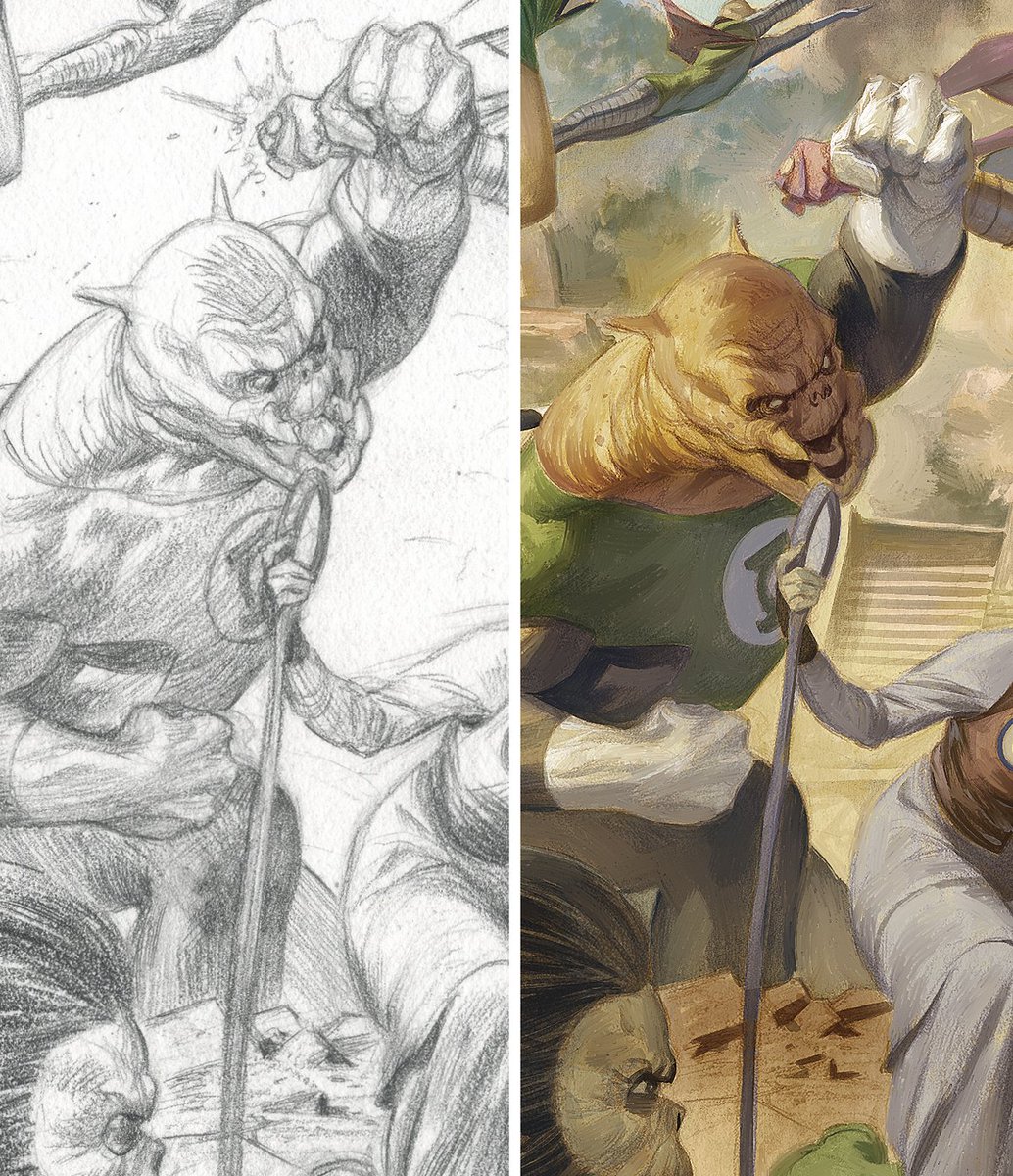 Details from the "Movie Poster" variant cover for "PLANET OF THE APES/GREEN LANTERN" #5 I did a few years back, for @boomstudios . 