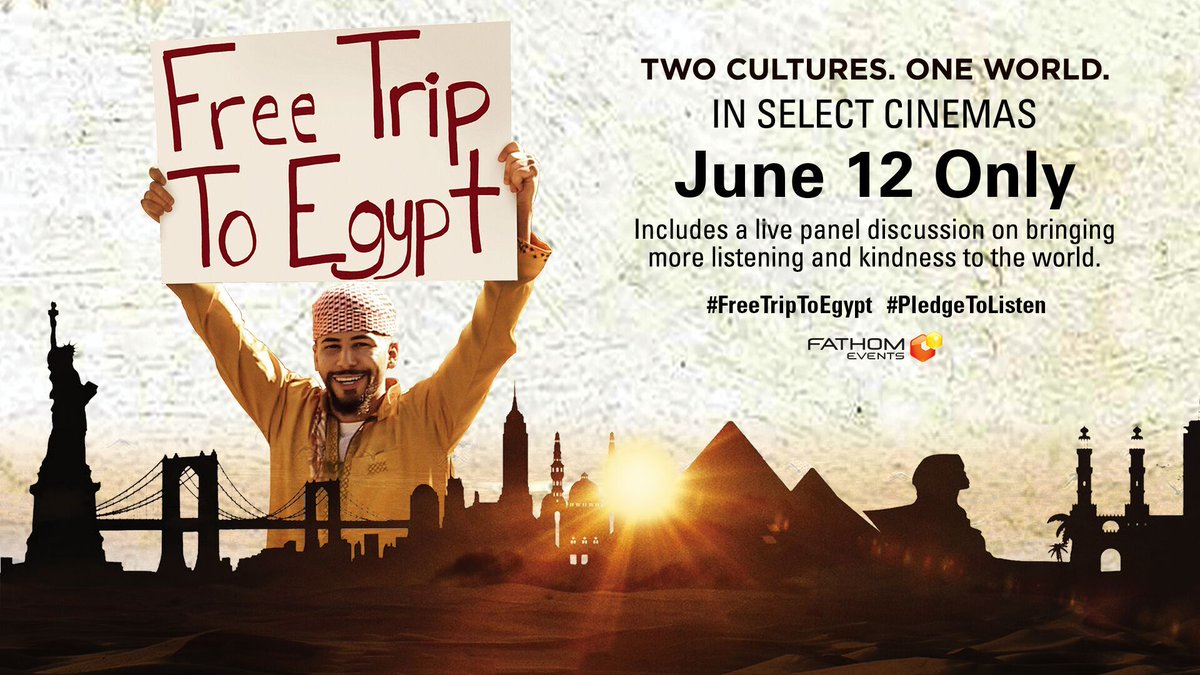 mindfulnm's tweet photo. Join us on 6/12 for a nationwide, one-day-only screening of @freetriptoegypt at Century Rio 24 Plex  movie theater. It's the centerpiece of the #PledgeToListen Day of Unity, a vibrant celebration of that which unites us in our shared humanity.  Tix https://t.co/f7Y9vAauDH https://t.co/KSXPBJejXN