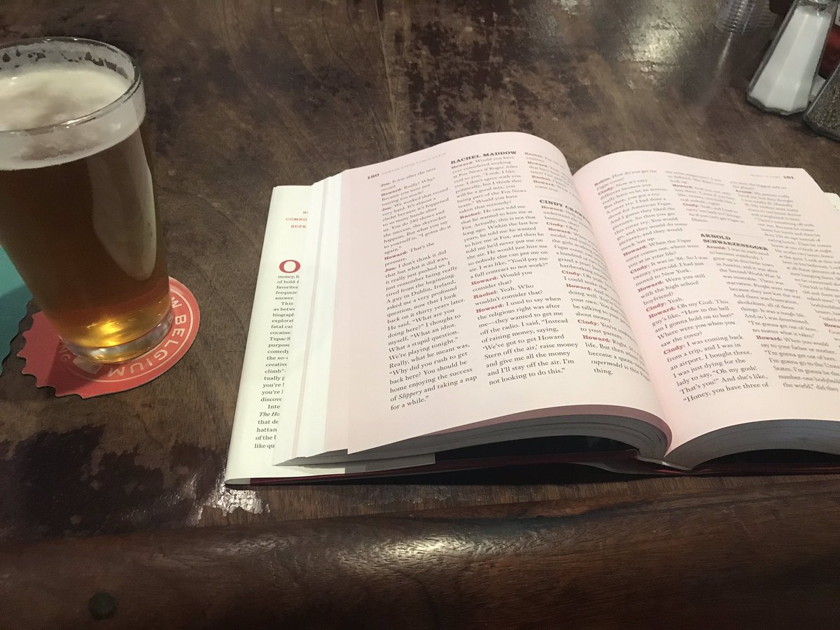 dcactor's tweet image. Lunch time beer and @HowardStern ‘s book.