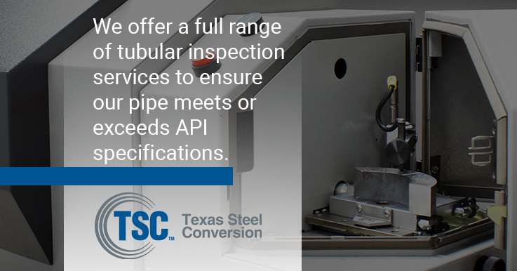 OCTGTexas's tweet photo. We use the latest industry standard inspection methods to ensure our pipe is compliant with API specifications and exceeds the high standards set forth by TSC. #octg #inspection https://t.co/g9vgs2l1no