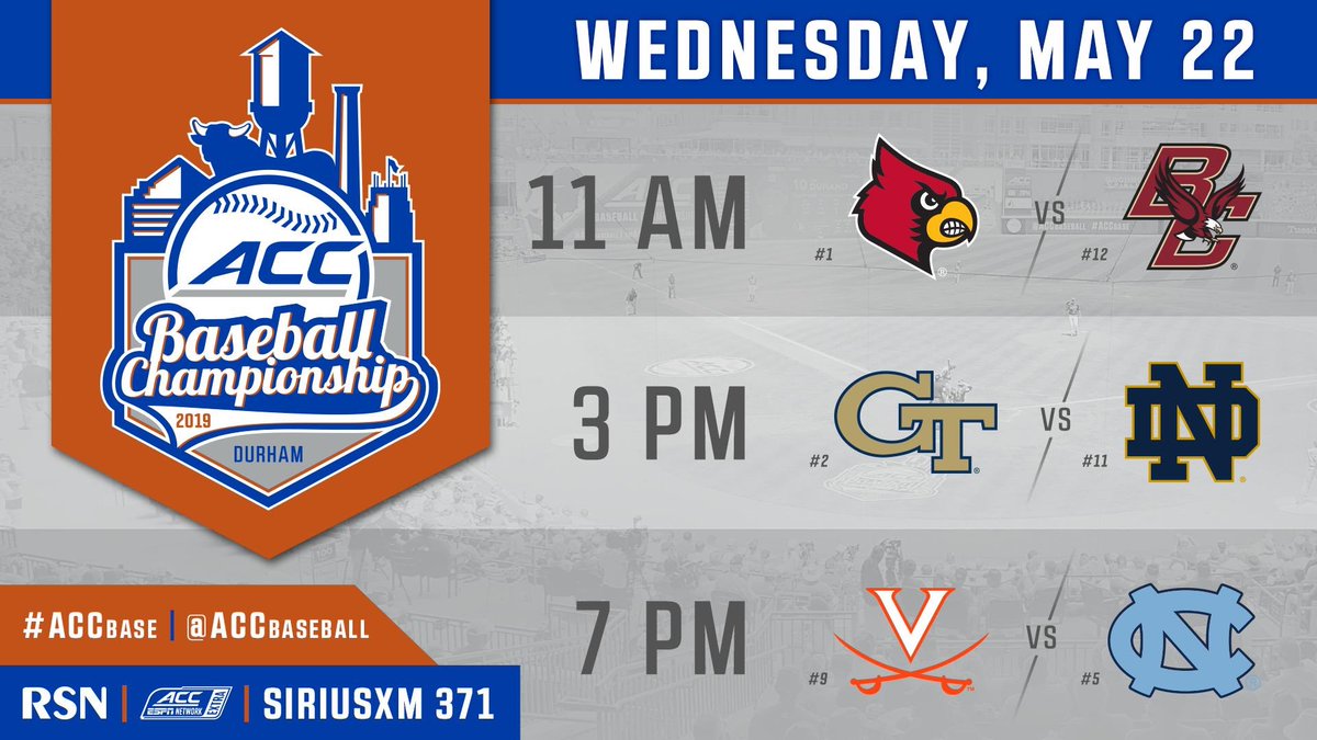 ScullySports's tweet photo. Good luck to Coach Mike Garza and the Virginia Cavaliers as they start the ACC Baseball Championship Tonight!!

Go Cavaliers!! #PTBFamily https://t.co/z8vIsOXaaF