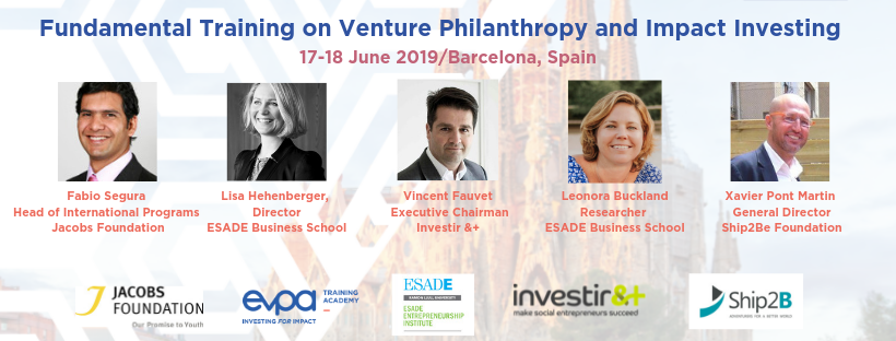 impacteuropenet's tweet photo. Join the Fundamental Training on Venture Philanthropy and Impact Investing on 17-18 June in Barcelona and meet experienced practitioners from all over Europe who will present real-life case studies and explain you the entire investment process.
https://t.co/2heQ4zrEBn https://t.co/EBXLtrRxPd