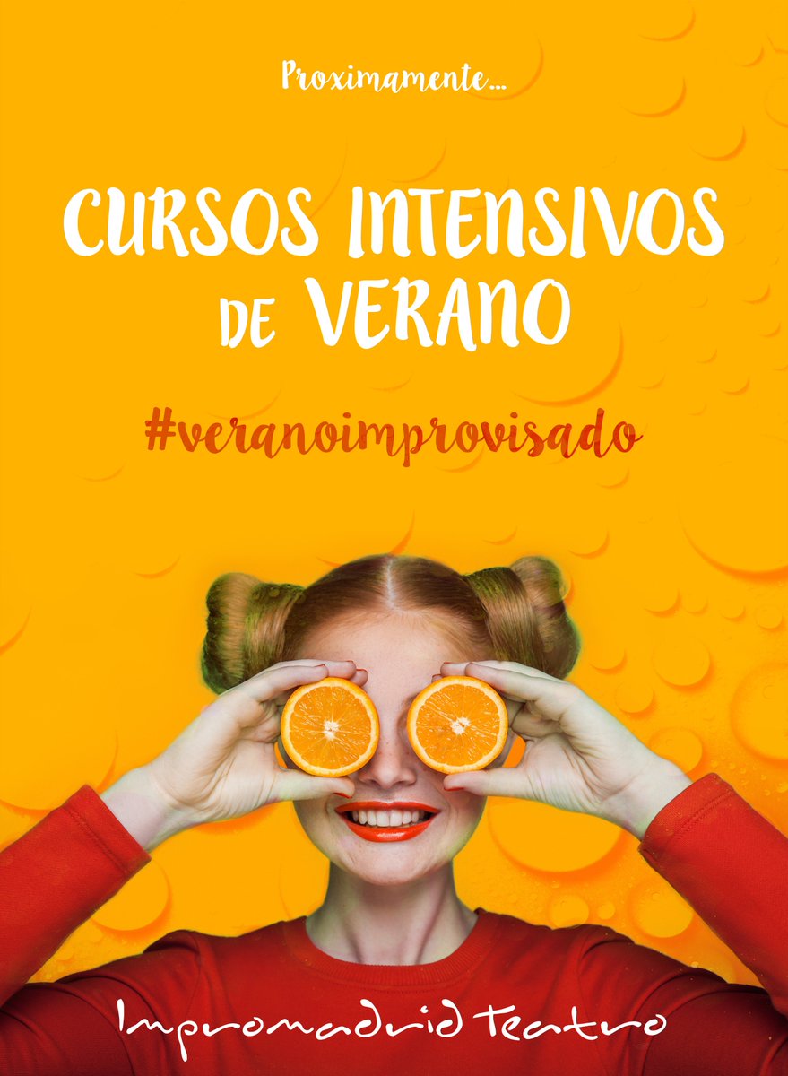 Impromadrid's tweet photo. Summer is comming...🍹⛱ Estad muy atentos porque proximamente anunciaremos los cursos intensivos de verano que vienen fresh...quísimos para combatir el calor madrileño 😎👌 #veranoimprovisado https://t.co/7zMBSAI0Bp