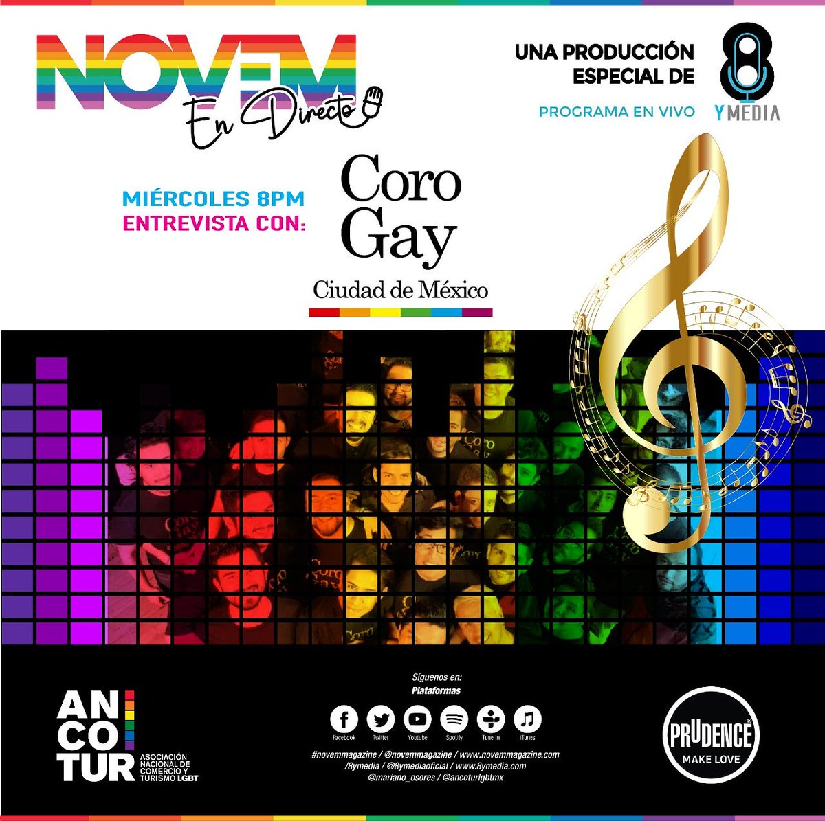 novemmagazine's tweet photo. 🏳️🌈 Hoy Miércoles en punto de las 20:00pm en #NovemEnDirecto por @8ymediaoficial
Tendremos la visita de unas grandes voces, @cgcdmx
#lgbt🌈 #musica #cultura #CoroGayCDMX #CDMX #ancoturlgbtmx https://t.co/DW7hP8coWC
