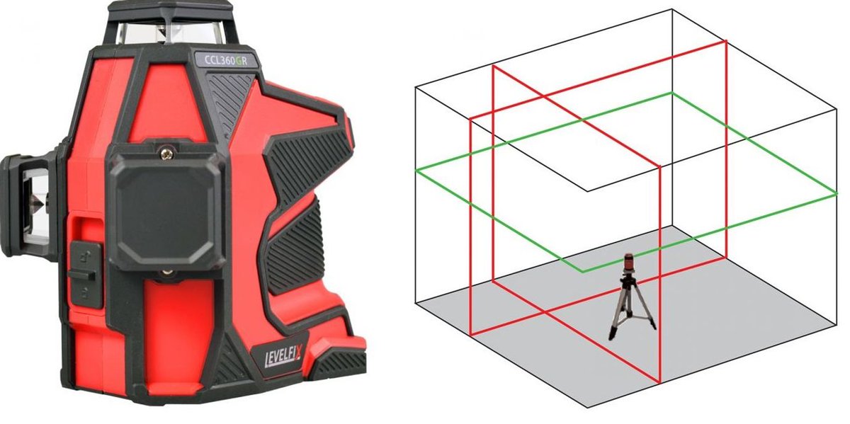 LevelfixLasers's tweet image. We are finding more tradesmen are looking for the increased visibility of green laser levels vs red, but it’s important they are able to get these products at an affordable price without sacrificing accuracy and durability. Introducing the Levelfix CCL360 degree laser 💡#builder