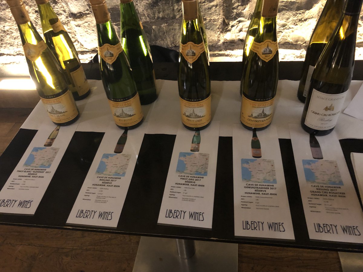 libertyireland's tweet photo. Showing the wines of @Cave_Hunawihr at the #BigAlsaceTasting in Dublin today #AlsaceWineWeek https://t.co/GupzkORiS7