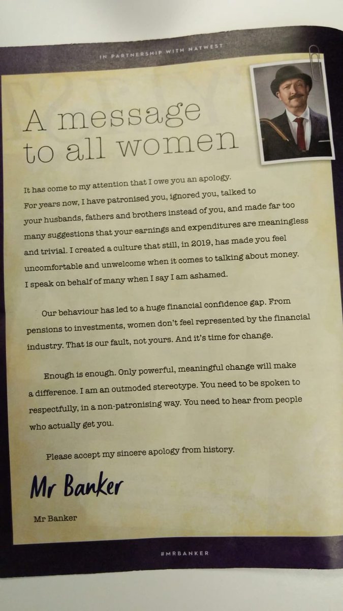 awlilnatty's tweet photo. There’s no way any women made this/wrote this/looked at this before it went anywhere. What a lot of patronising bollocks @NatWest_Help @StylistMagazine #mrbanker https://t.co/v9LVr1kXgB