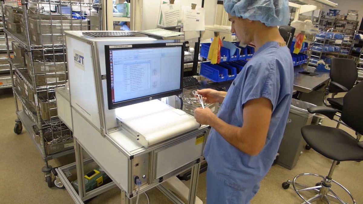 LeadSpd's tweet photo. Where do you think this technology will lead us?

#leadspd #spd #sterileprocessing #calispd #crcst #iahcsmm #cssd #future #tech #visual #optical #cbspd #surgery #instruments #automation #FutureIsNow

AIM Tray Assembly Technology Demonstration https://t.co/AyuL0lu1Ym https://t.co/bpU7i5RevN