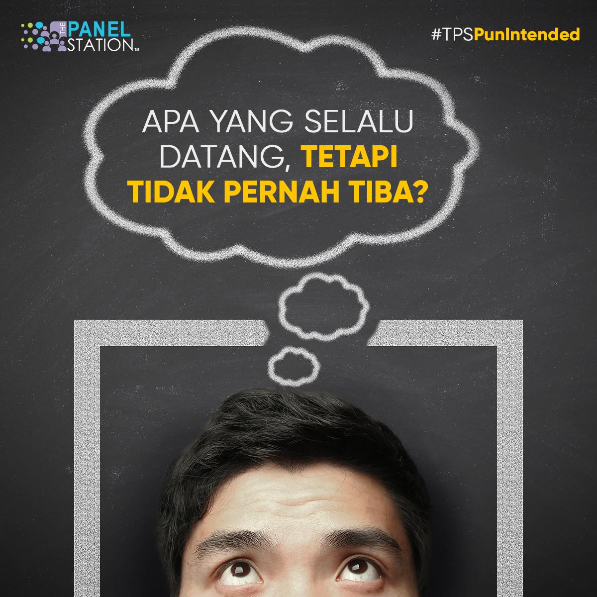 TPS_Indonesia's tweet photo. #TPSPunIntended 
Besok kami akan berikan jawabannya! :P 
https://t.co/9ld10Kglfq
.
.
#Wednesday #WednesdayWisdom #TPSWednesday #TPSTalks #FunQuestions #ThePanelStation https://t.co/IfJzBBKkoQ