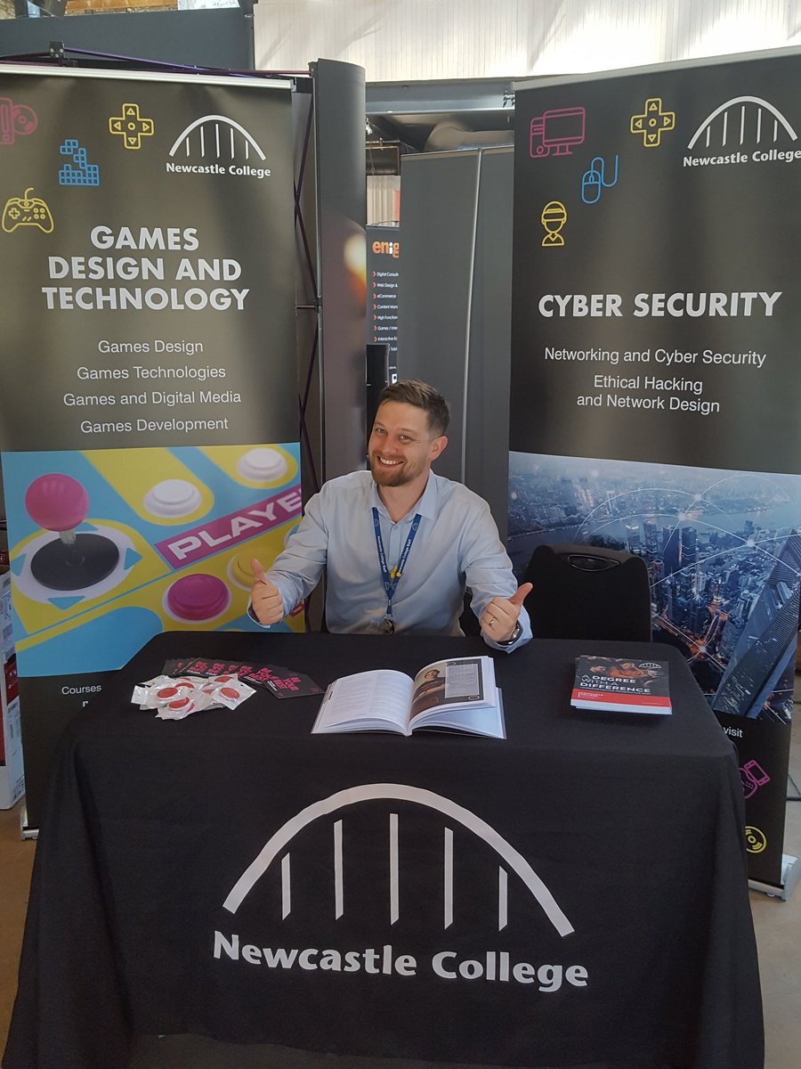 NCL_Digital's tweet photo. All set up at #TechTalent2019 come and speak to Phil to see how you can help the future workforce or be a part of it. @NCLCollege @NCL_Coll_HE @ONeil_1 https://t.co/vvJNkNl19x