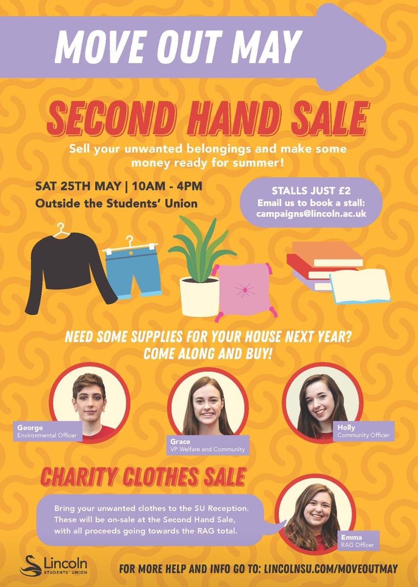 ulsu_wellbeing's tweet photo. MOVE OUT MAY 📢📦♻️ @enviro_ulsu @community_ulsu @ULSU_RAG 

Second hand sale on the 26th May 👇👇👇 https://t.co/565o2bZVHW