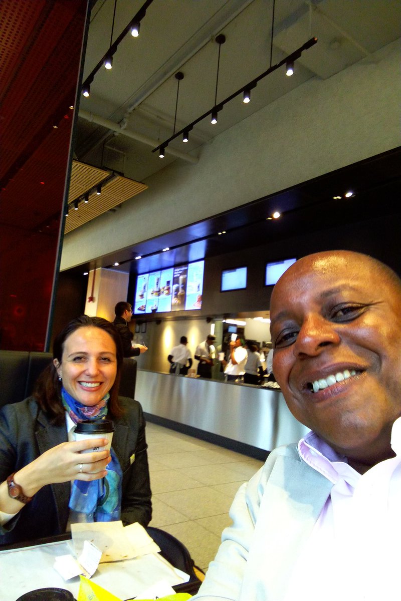 Makera_Cattle's tweet photo. Beatriz of @gtps_brasil with Max of @SARRSBeef discussing roundtable issues. @GRSBeef https://t.co/buCrEqdat0
