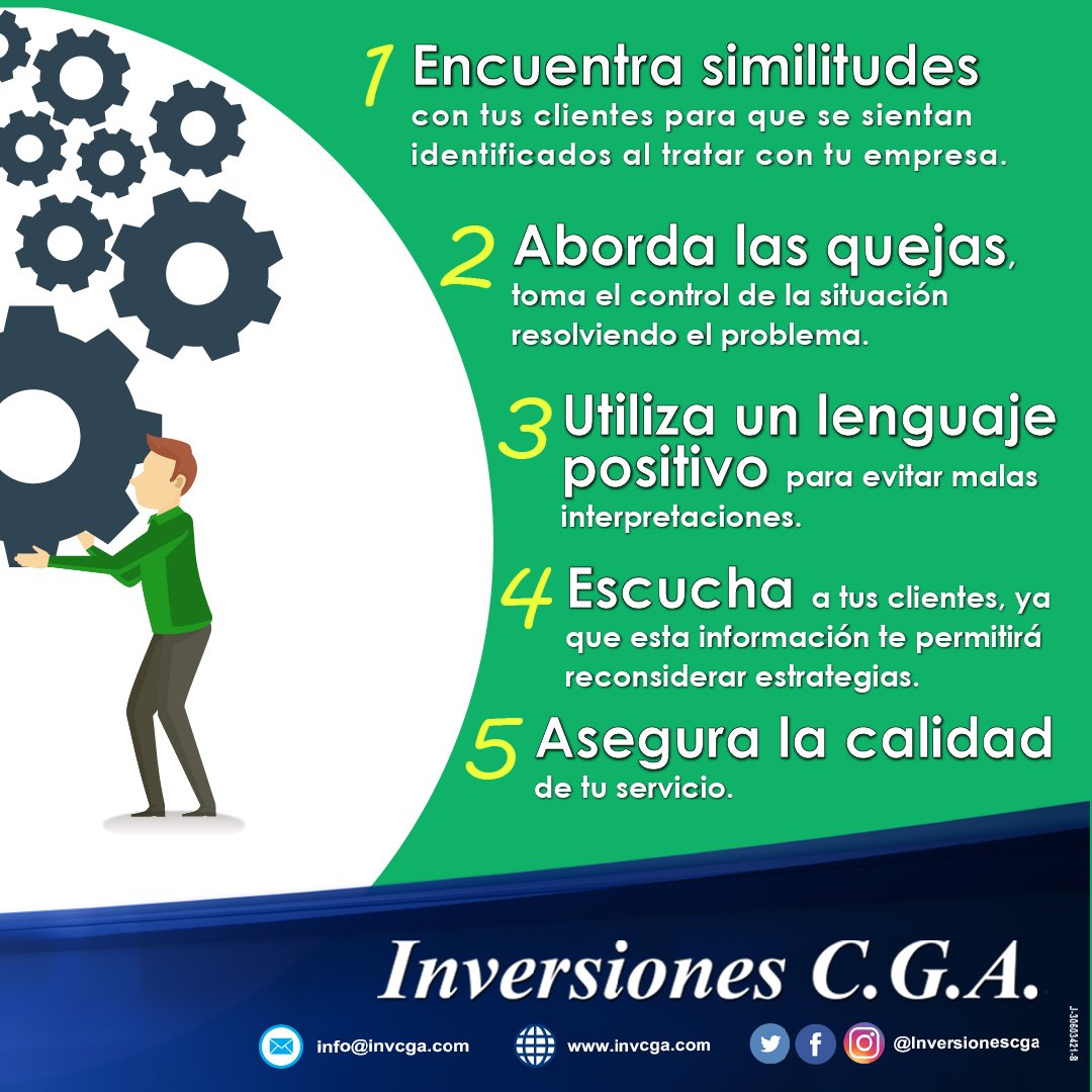 InversionesCGA's tweet photo. En la medida con que superemos las expectativas del cliente, estaremos haciendo un buen trabajo. En el próximo post descubre 5 tácticas de servicio al cliente. 
#CGATips https://t.co/ky8upLGSUd