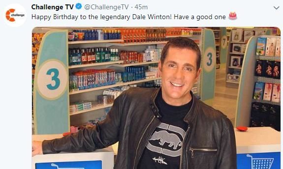 Challenge TV wishes Dale Winton a happy birthday more than a year after he died
 