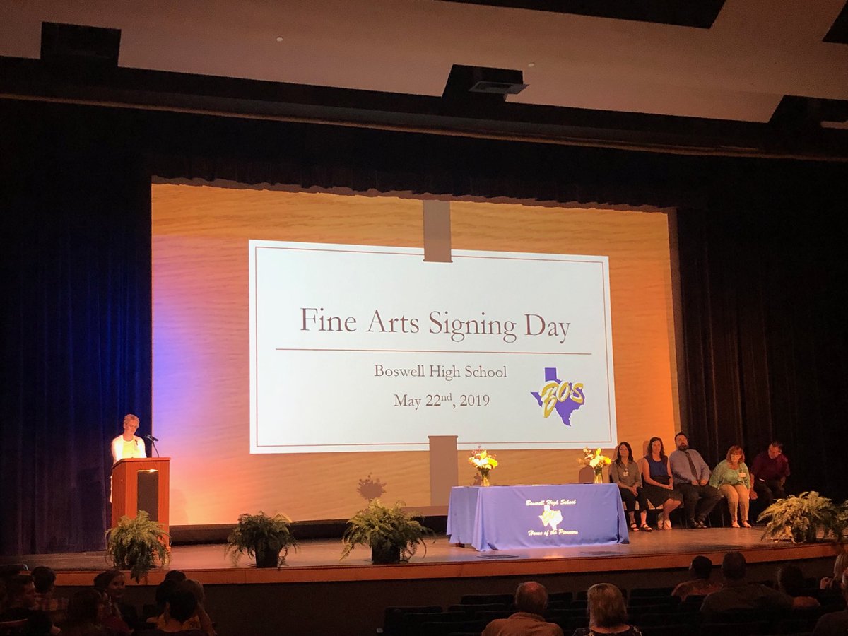Time to celebrate our #FineArts Ss &amp; their future opportunities to further their talents and skills at the university level!! #futureReady #NewTradition #SigningDay #EMSProud ⁦<a href="/EMSISD/">EMS ISD</a>⁩ ⁦<a href="/boswellhs/">Boswell High School</a>⁩