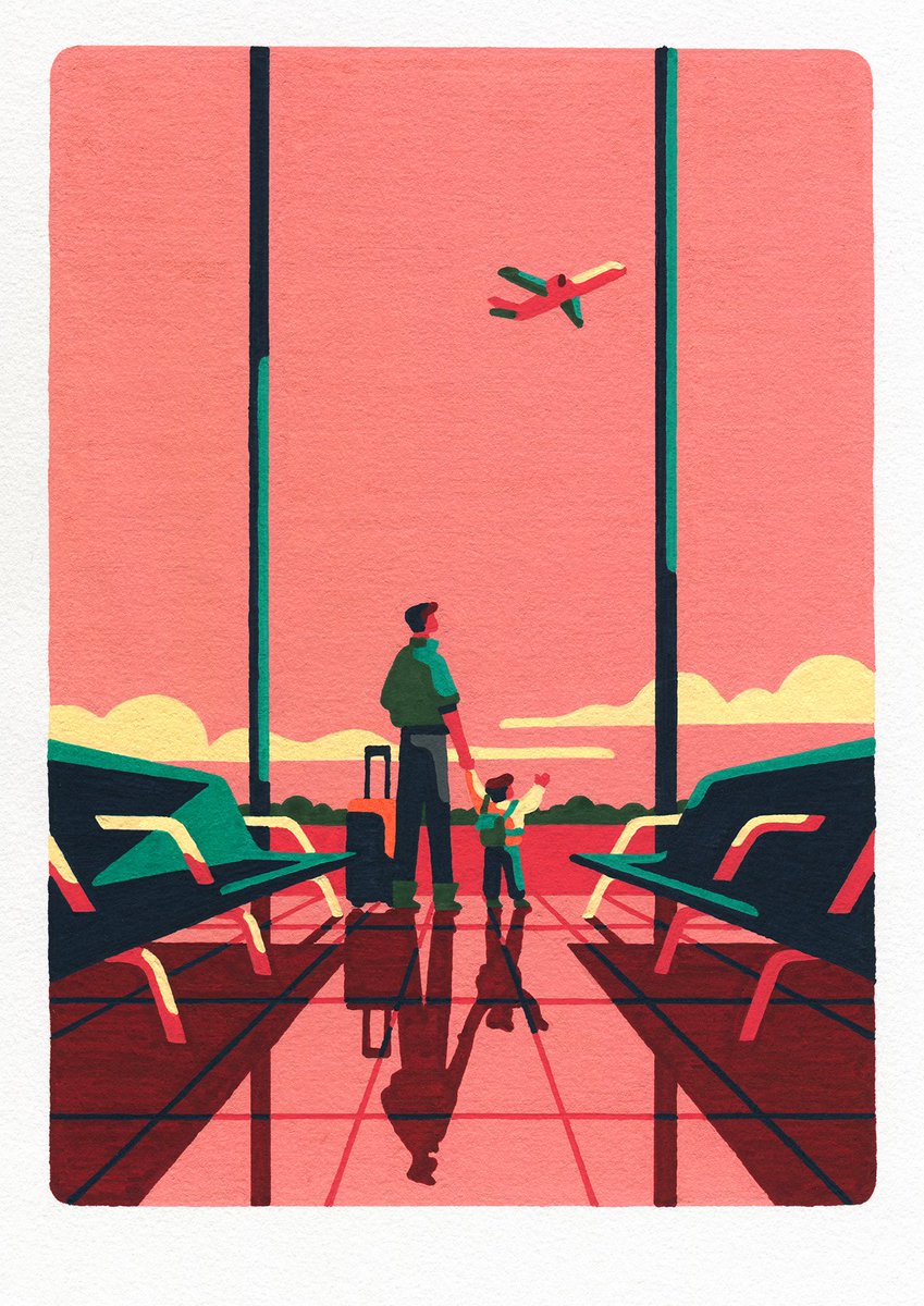 1PriyaMistry's tweet photo. Departures ✈️

New mini #illustration series. Always love working with acrylic markers on paper. https://t.co/wCpAMmsNma