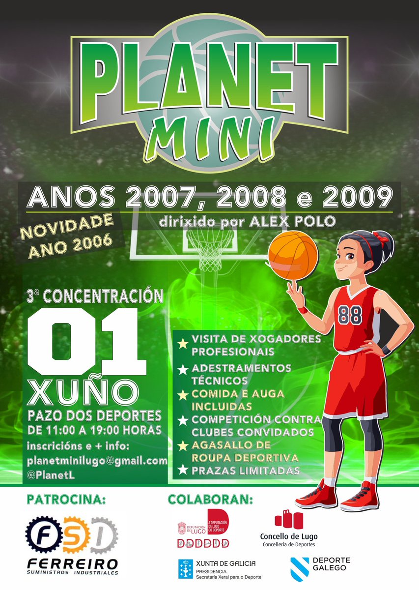 PlanetminiL's tweet photo. Siguen abiertas las inscripciones para la tercera edición de Planet Mini, el día 1 en el Pazo dos Deportes de 11 a 19 horas. Apúntate en planetminilugo@gmail.com. https://t.co/k09wIlxhgm