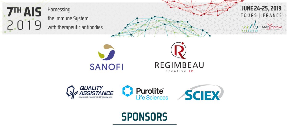 congress_ais's tweet photo. We would like to thank our Sponsors attending the 7th Edition of the AIS Congres #7AIS2019 https://t.co/PmJm9tN0EC @SanofiFR @REGIMBEAU_IP @QA_Belgium @PuroliteLifeSci @SCIEXnews See you there! https://t.co/v3zbGmXvbW