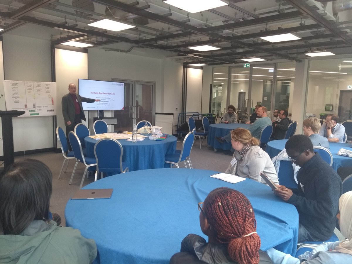 Charles Weir <a href="/SecureDevelop/">Secure Development</a> is running the Agile App Security Game at #sgcs19