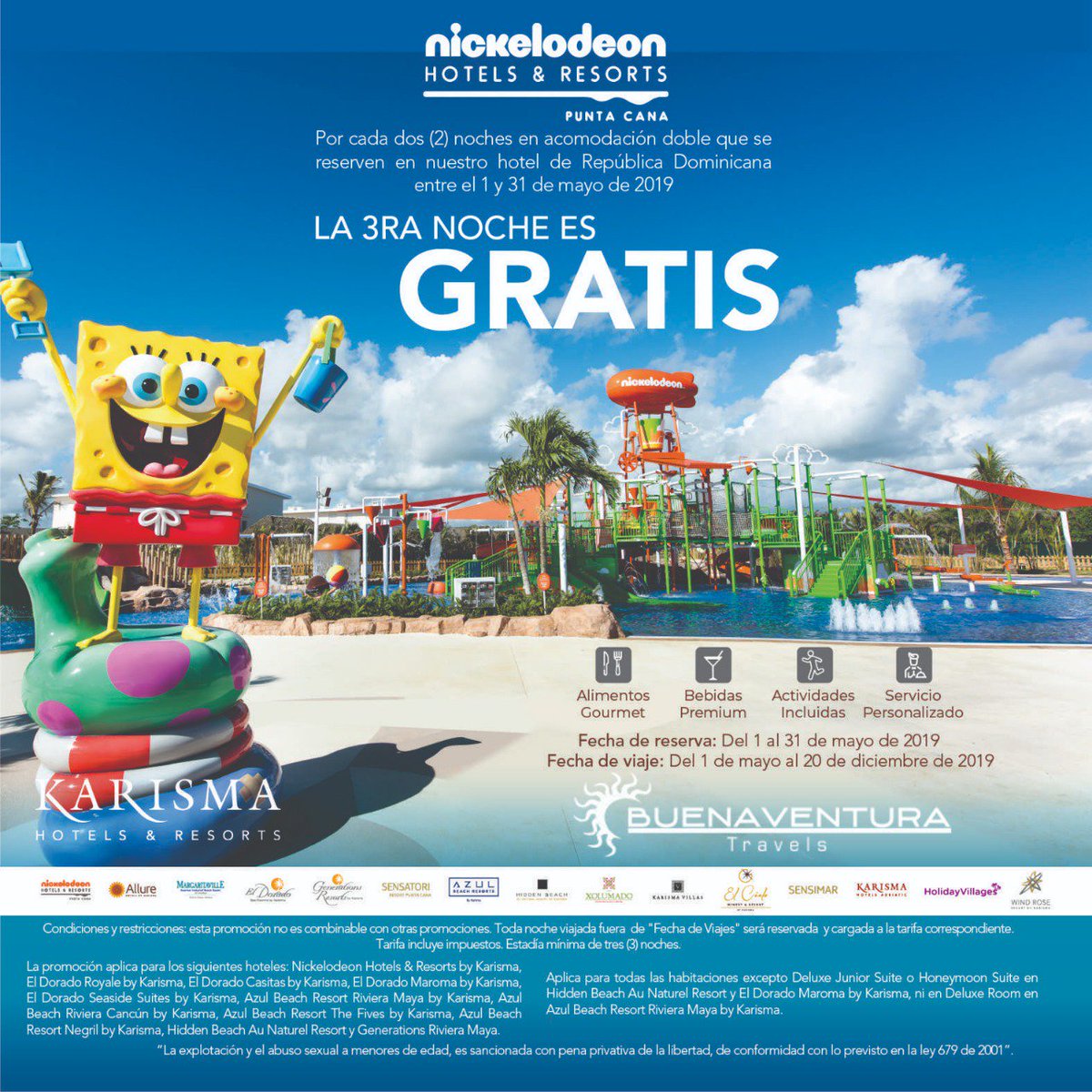 BVTRAVEL's tweet image. Una experiencia Inigualable #Nickelodeon #PuntaCana. Acompáñanos al paraíso #BuenaventuraTravels
.
Llama para cotizar
392-3870 / 392-3872
ventas@buenaventuratravels.com
.
.
#Dominicana | #panama | #pty | #travel | #familia | #family | #agenciadeviajes | #turismo | #vacaciones