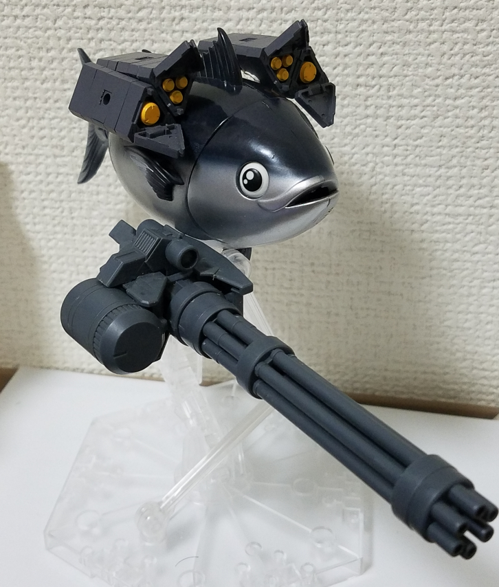 マグロパズルにマグロガトリングとマグロミサイルを付けてパワーアップ