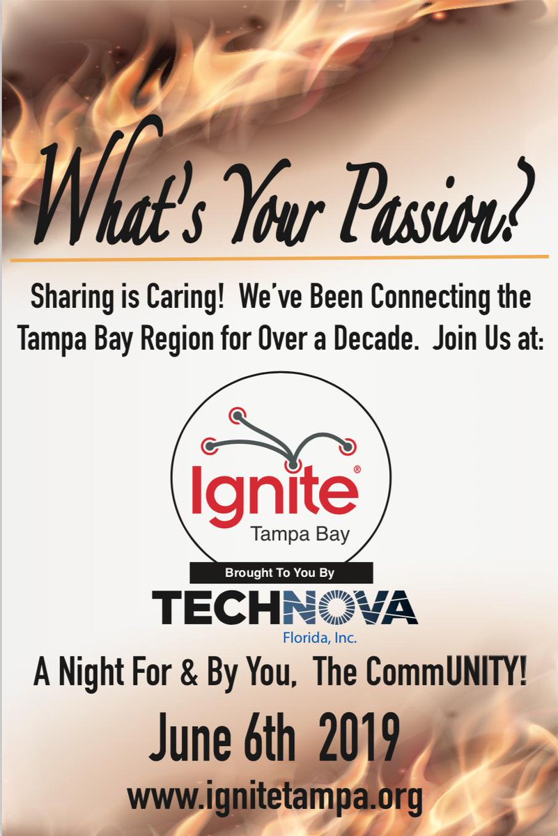 StartupMonkey's tweet photo. It's time to get those tickets for @Ignite_TampaBay - today is the last day for "earlybird" rate so make plans to join us on June 6th at the Palladium Theater in St. Pete.
#Ignite #IgniteTPA https://t.co/Y0p6sBEwe3
