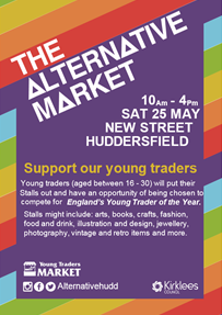 For Love Your Local #Market, Huddersfield is hosting its #AlternativeMarket for young interested traders. They are coming down with some new ideas so it would be a good idea to take a visit this weekend to New Street in #Huddersfield between 10am-4pm this Saturday coming. #LYLM