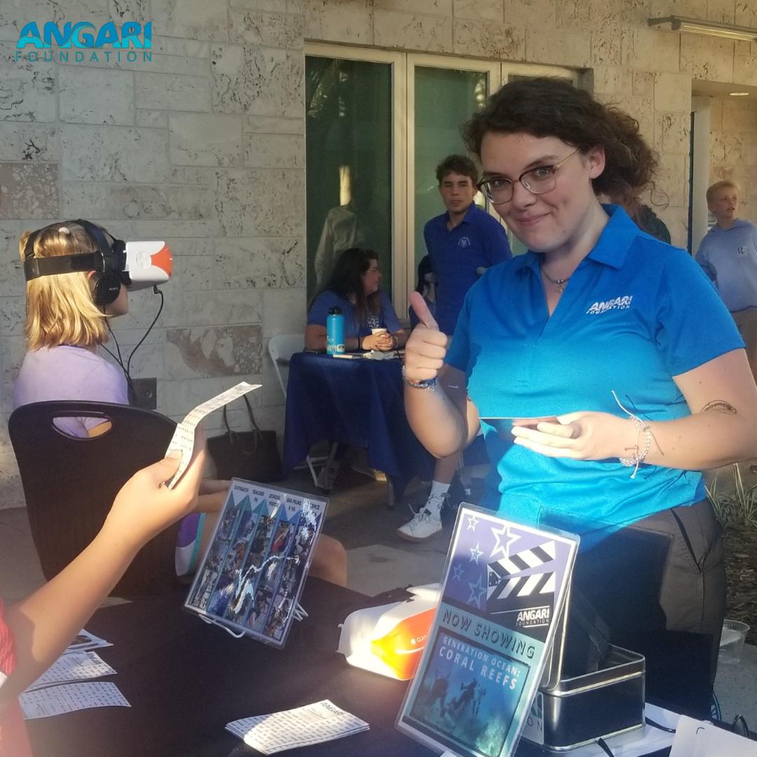 ANGARIocean's tweet photo. Great time at @RansomEverglade Energy & Climate Change Symposium! Met 450 ambitious students, ready to #changetheworld. Enjoyed showing 360/#VR film "Generation Ocean: Coral Reefs" on @UMiamiRSMAS team studying effect of #climatechange on coral reefs in #FKNMS @NOAACoral @ClassVR https://t.co/8XID11rwFT