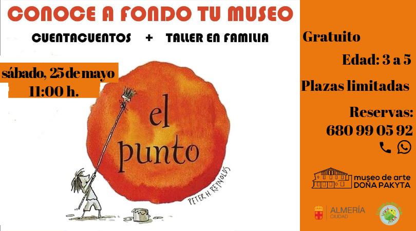 MuseoArteAlm's tweet photo. Este sábado volvemos a realizar #TallerenFamilia en el #MuseodoñaPakyta.
Te recordamos que es necesario reservar plaza en el 680 99 05 92 (llamadas en horario de mañana, o mensaje de whatsapp).
Toda la ℹ️ 👇
#MuseosCreativos #MuseosDivertidos https://t.co/3CK9s8dfui