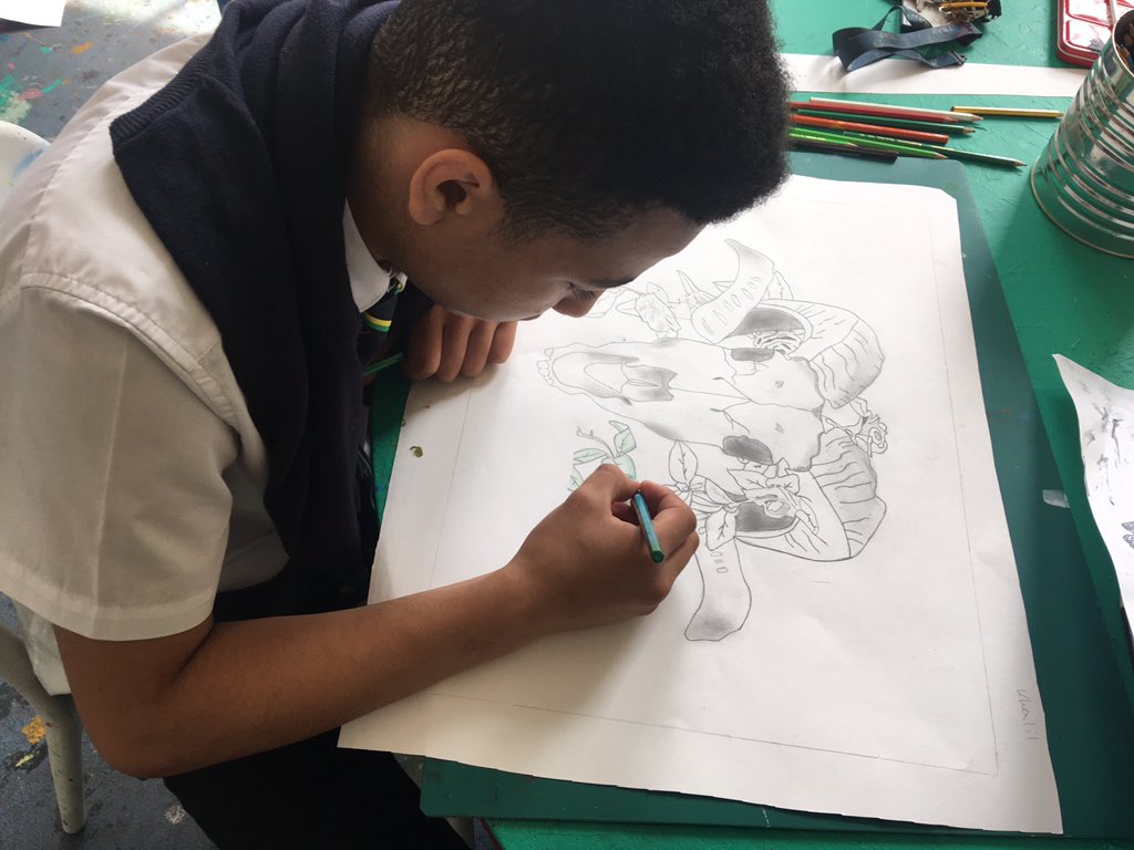 TBAPArt's tweet photo. Excellent focus and commitment from an ICM learner to create a wonderful piece of art! https://t.co/au8fXZRzzD