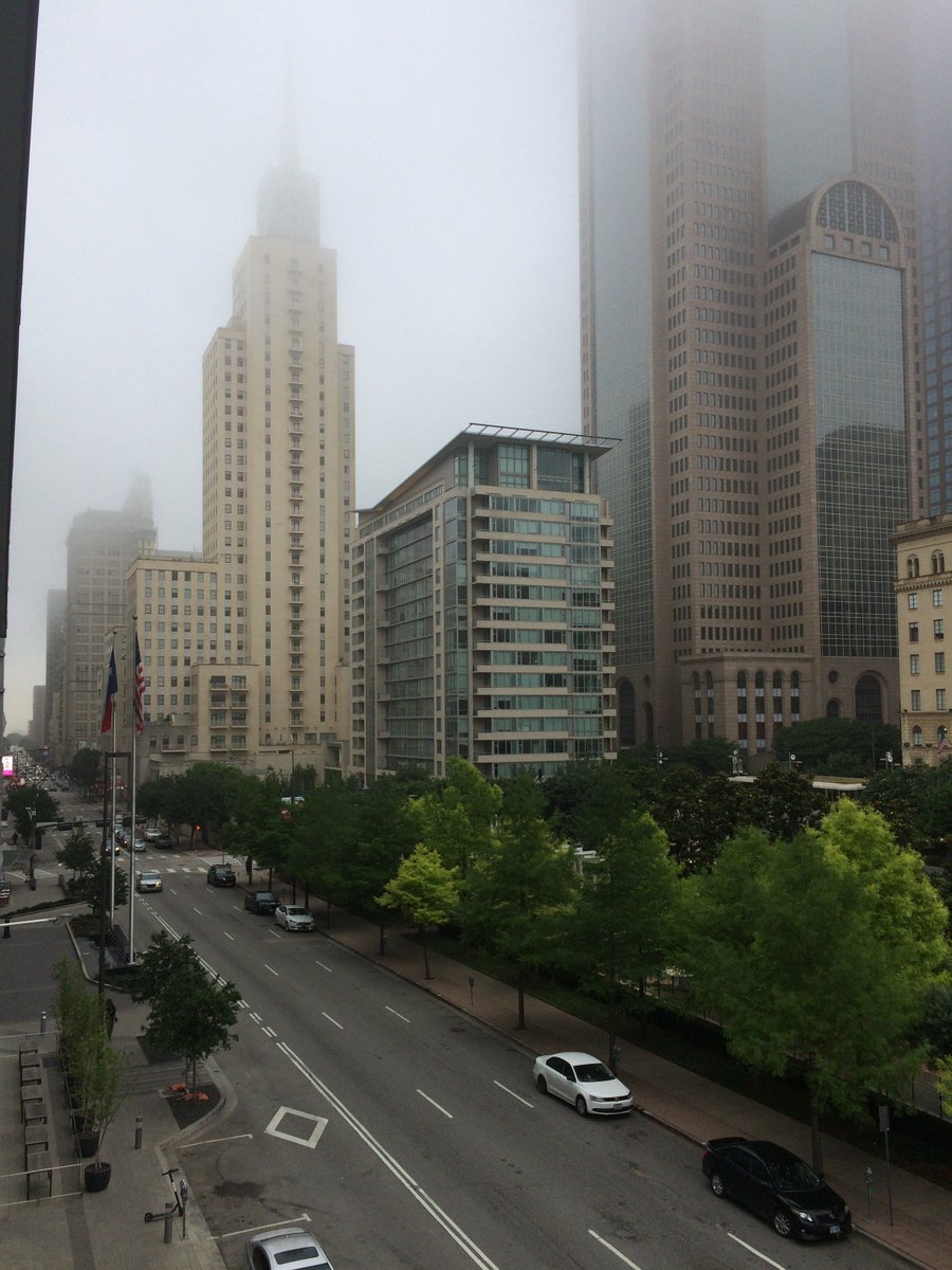 Foggy morning in downtown Dallas. <a href="/dallasnews/">Dallas Morning News</a>