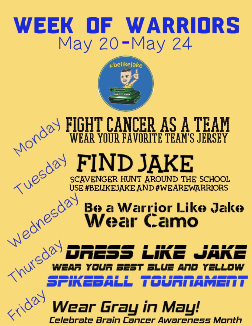 Happy Camo Day!!! There is still more time to participate in Week of Warriors!!  #WeAreWarriors #belikejake <a href="/belikejake1/">be like jake</a> #negu