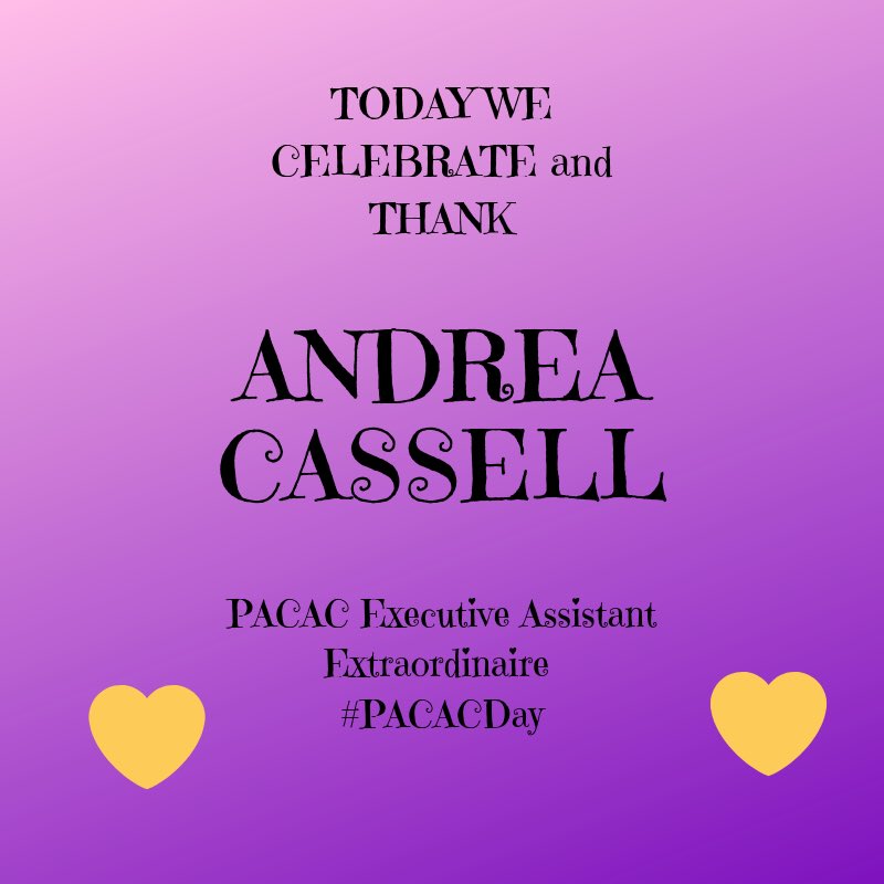 PACAC1954's tweet image. We would like to thank our PACAC “Princess”, Andrea Cassell, for everything she does! 👸🏻💜💛 #PACACDay