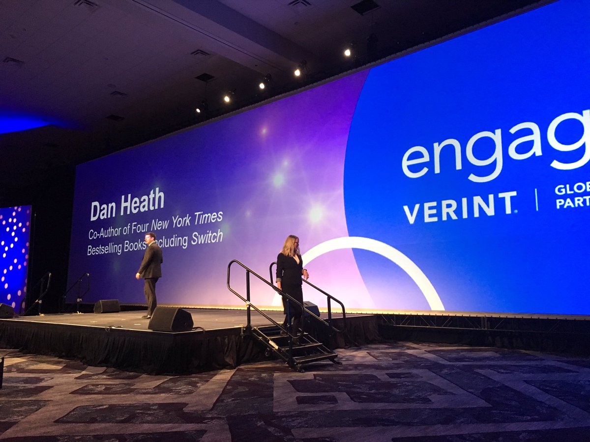 Dan Heath is this year’s guest speaker at VERINT’s #ConnectatEngage talking about the power of moments