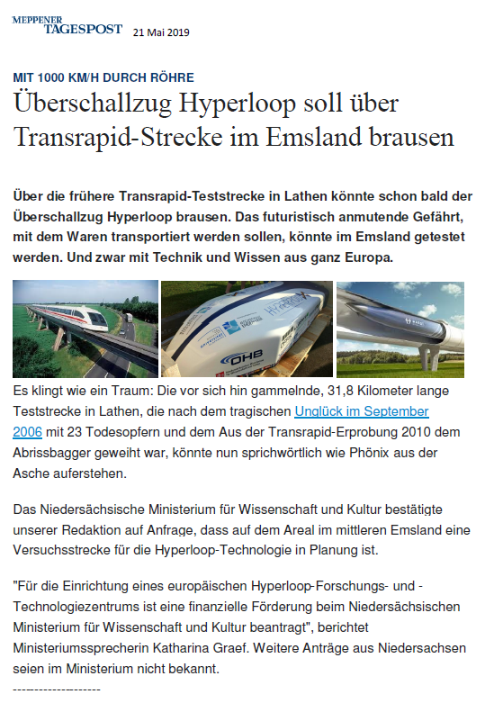 TeamA37E233's tweet photo. Teststrecke #Transrapid Lathen #Emsland in beeld als testtraject #Hyperloop / #Hyperpod bevestigt ministerie Nedersaksen.

Überschallzug Hyperloop soll über Transrapid-Strecke im Emsland brausen https://t.co/mgT1eUrEbJ
